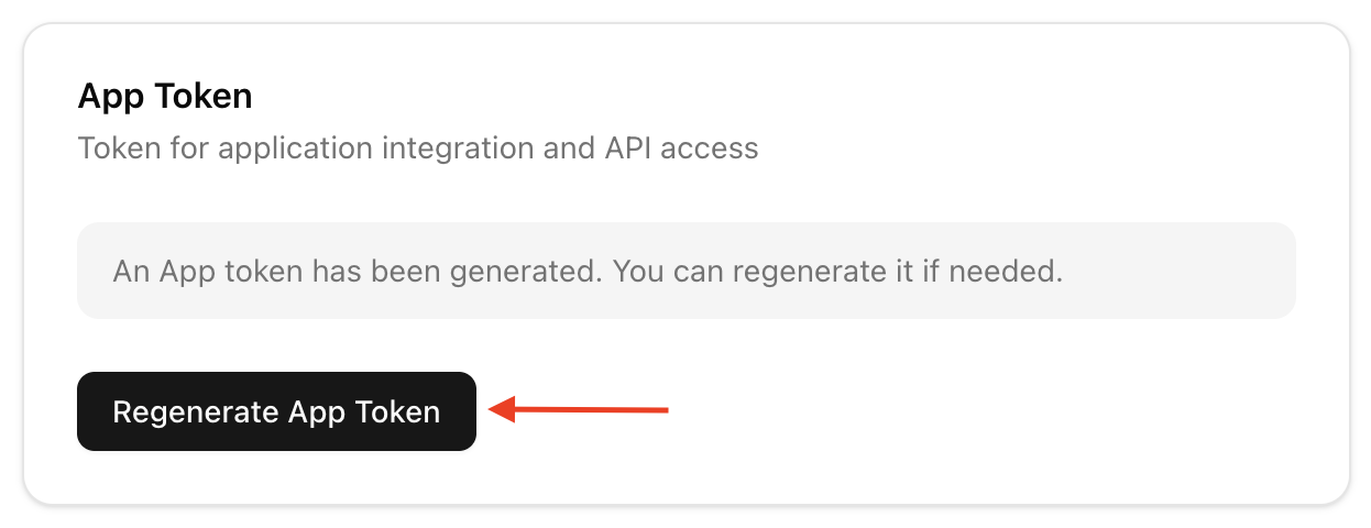 React Native Stallion project settings page showing app token generation for CodePush migration