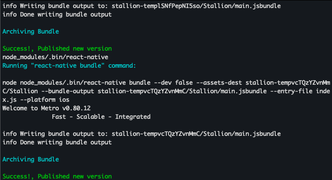 Stallion CLI publish bunlde